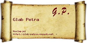 Glab Petra névjegykártya
